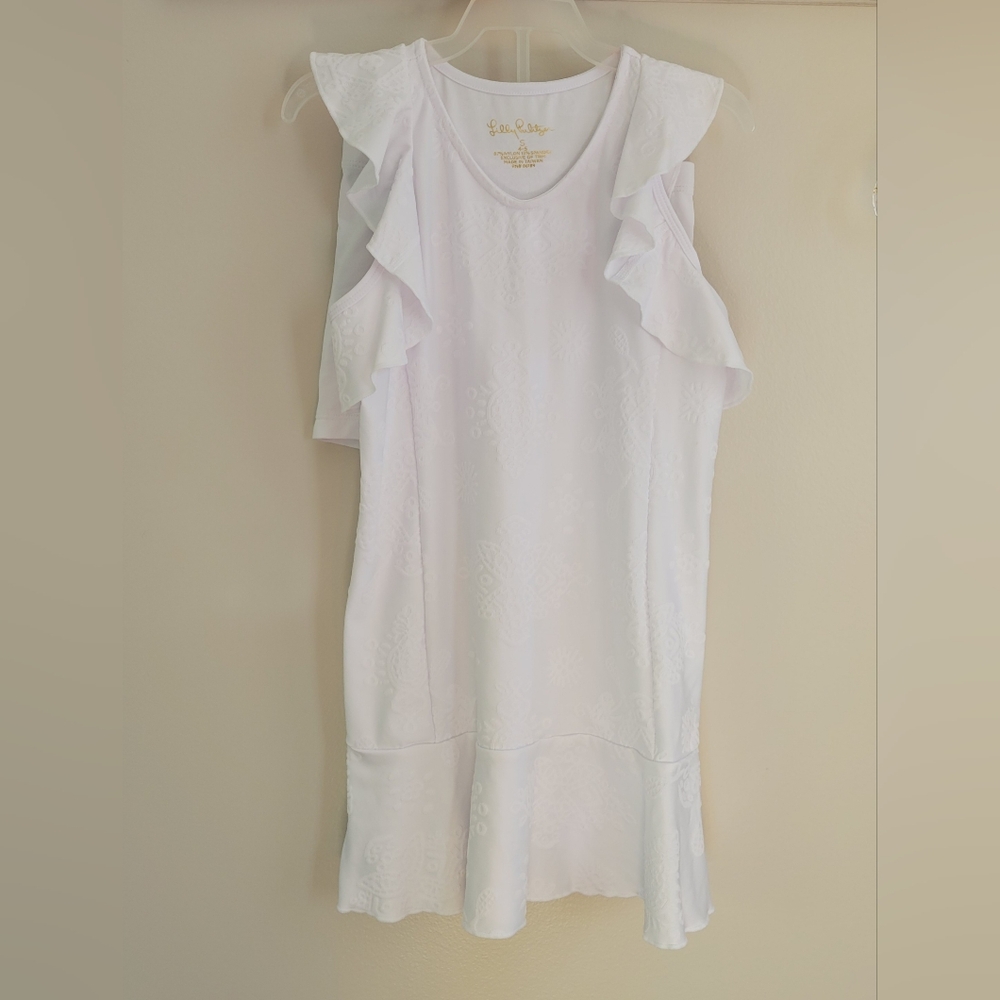 Lilly Pulitzer white ruffle dress